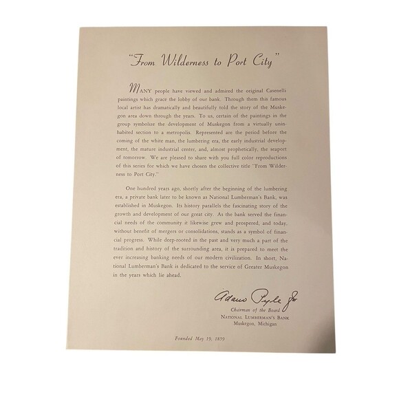 Victor Casenelli Art Prints Historical Muskegon , MI Lumbering 1960 Set Of 12 - Picture 3 of 8